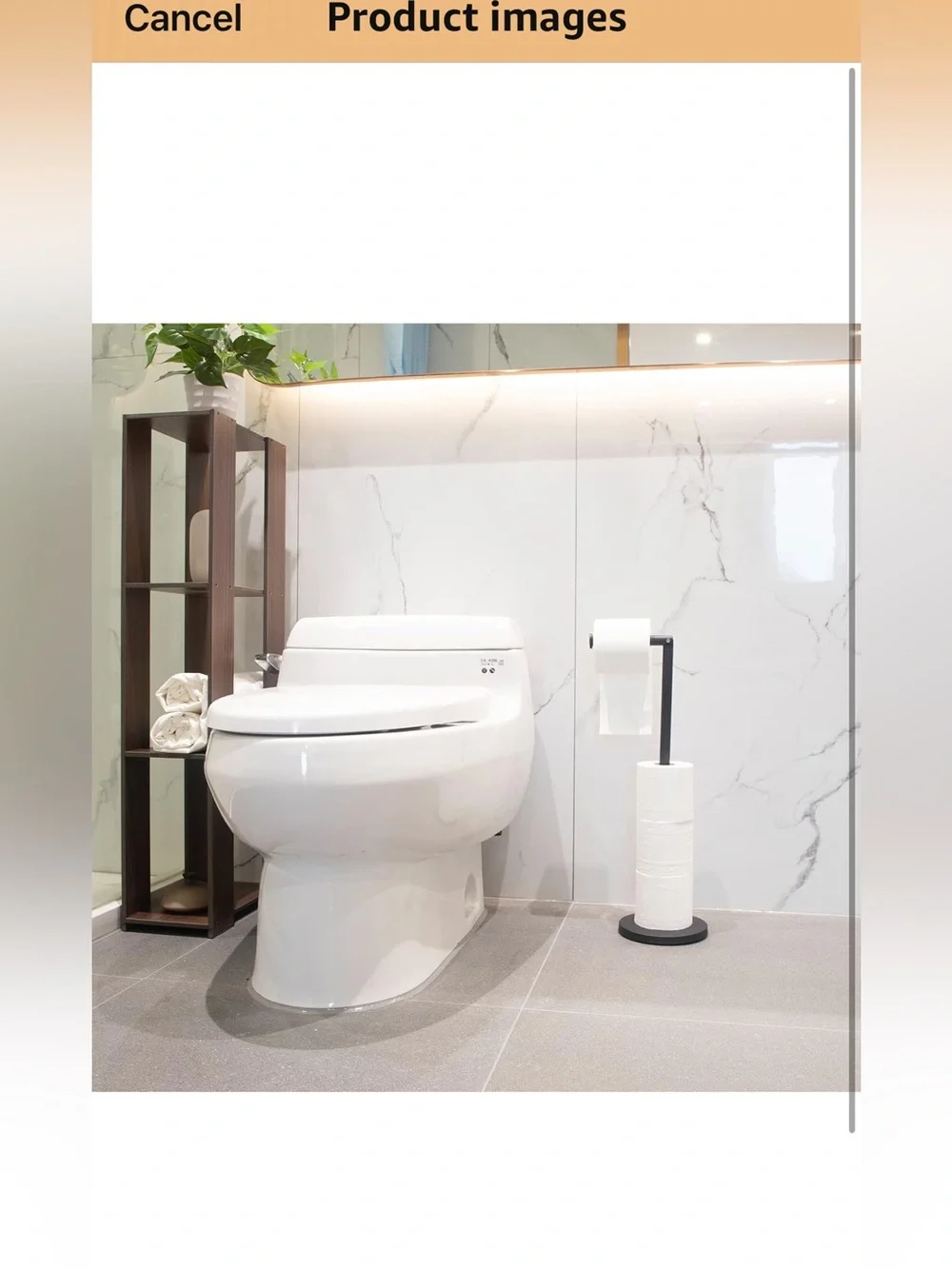 New Open Box FreeStanding Toilet Paper Holder Stand, Stainless Steel Tissue Roll